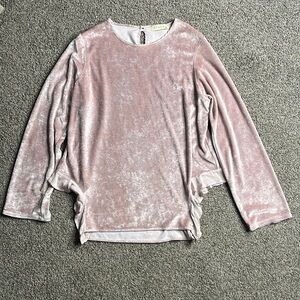 STAKx Women's Pink Velvet Top